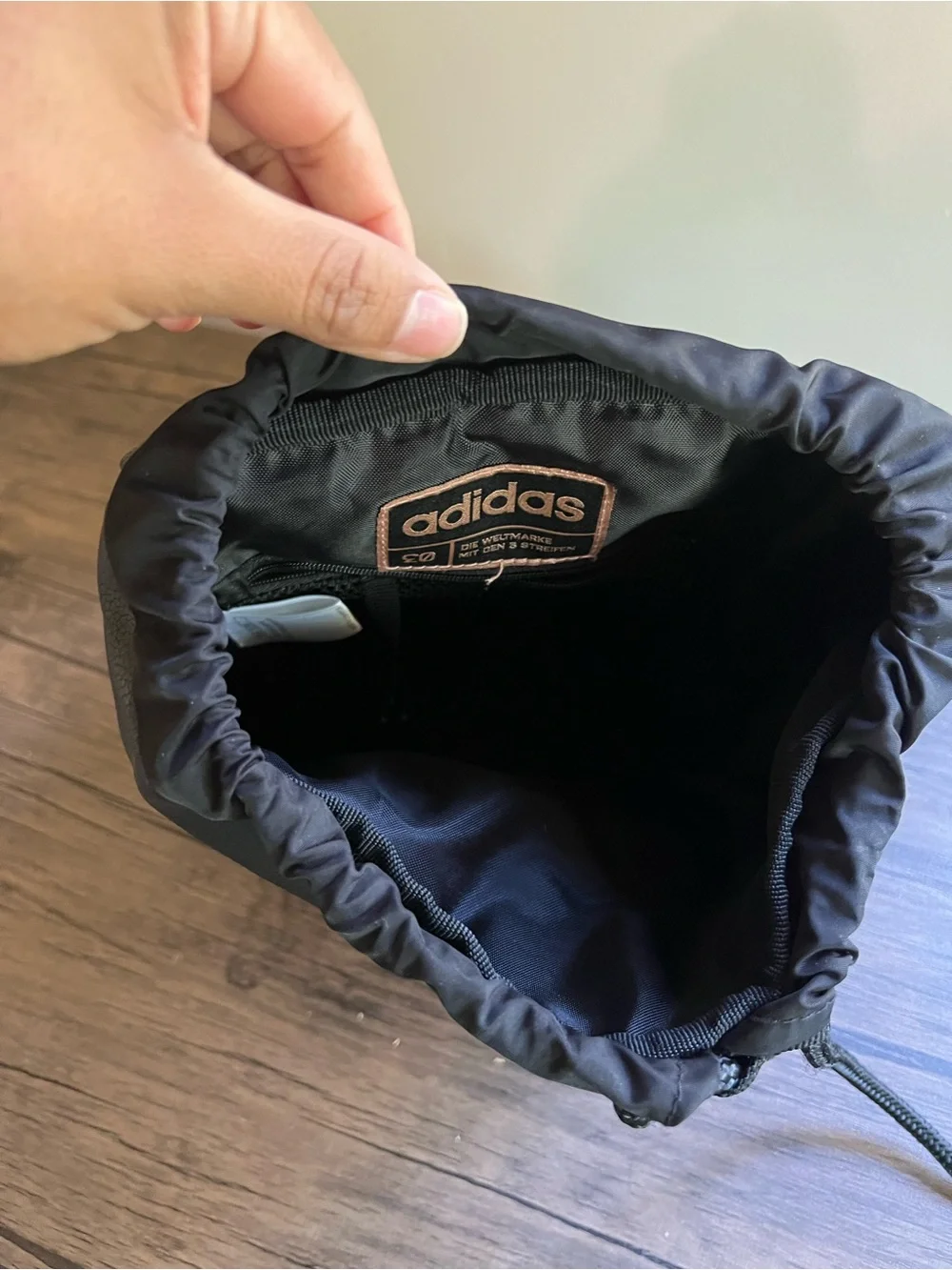 adidas Black Mini Backpack with Rose Gold Accents